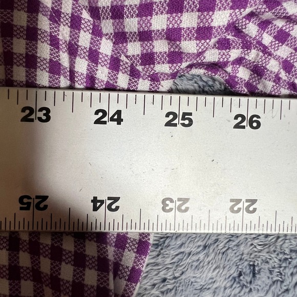 Charles Tyrwhitt Mens Slim Fit Gingham Dress Shirt Purple White 17/33 Cotton - Picture 16 of 16